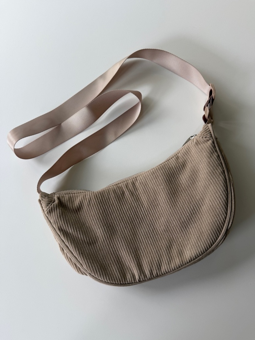 wild fable Corduroy Crescent Shoulder Bag in Taupe